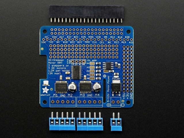 Main image of Adafruit DC & Stepper Motor HAT for Raspberry Pi - Mini Kit