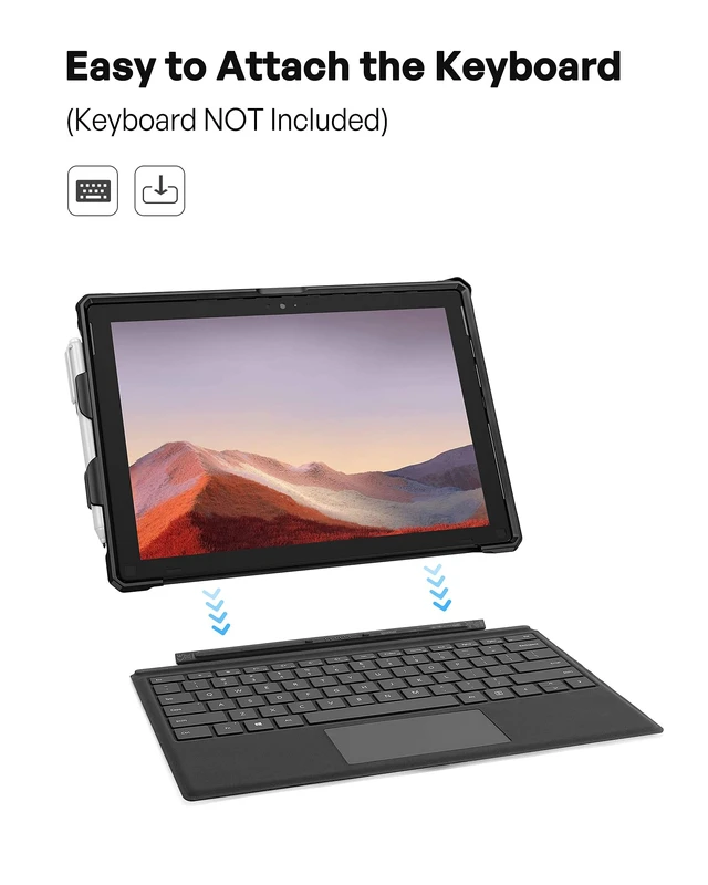 Alt view image 4 of 5 - ProCase Heavy Duty Case for 12.3" Microsoft Surface -Black