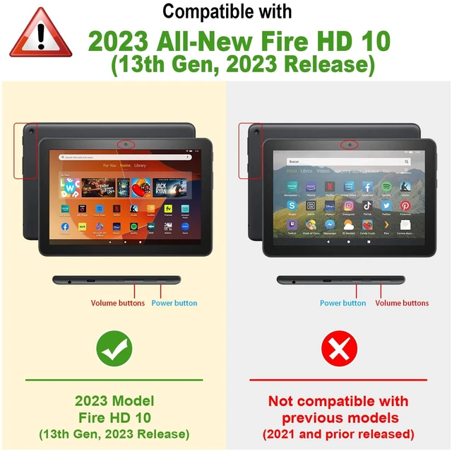 Alt view image 2 of 5 - Fintie Shockproof Case for 10.1" Fire HD 10 13th Gen 2023, Sage Green