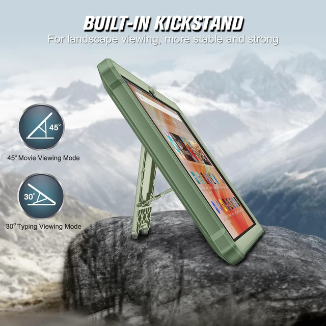 Alt view image 4 of 5 - Fintie Shockproof Case for 10.1" Fire HD 10 13th Gen 2023, Sage Green