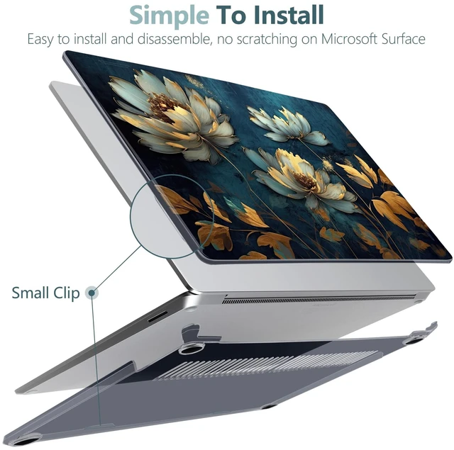 Alt view image 3 of 5 - Batianda Artistic Case for Microsoft Surface Laptop 13.8", Blooming Flowers