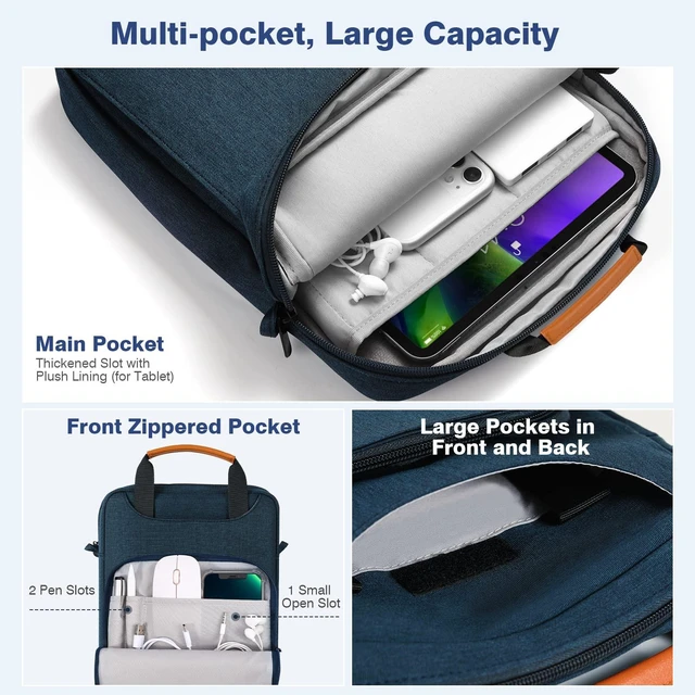 Alt view image 3 of 5 - MoKo 9-11 Inch Tablet Carrying Case Shoulder Bag with Concealed Hand Strap