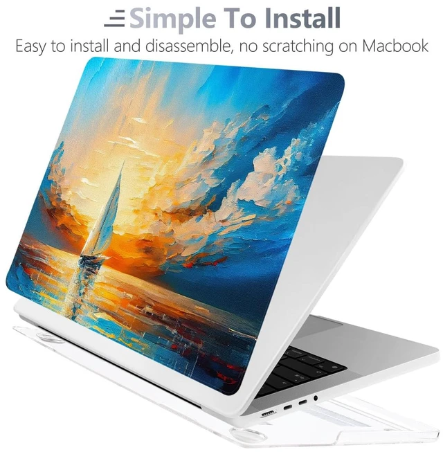 Alt view image 4 of 5 - Batianda AstroGrid Case for MacBook Pro 14 Inch 2026-2021, Sunset Sail