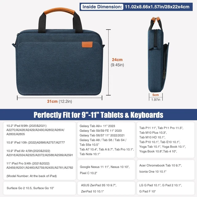 Alt view image 2 of 5 - MoKo 9-11 Inch Tablet Sleeve Case, Protective Handle Shoulder Bag