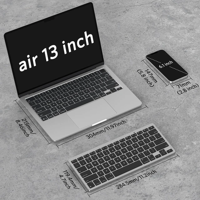 Alt view image 2 of 5 - OMOTON Ultra-Slim Wireless Keyboard for Mac (MacOS 10.10+), Compact Size
