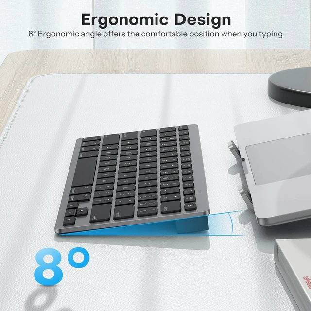 Alt view image 5 of 5 - OMOTON Ultra-Slim Wireless Keyboard for Mac (MacOS 10.10+), Compact Size