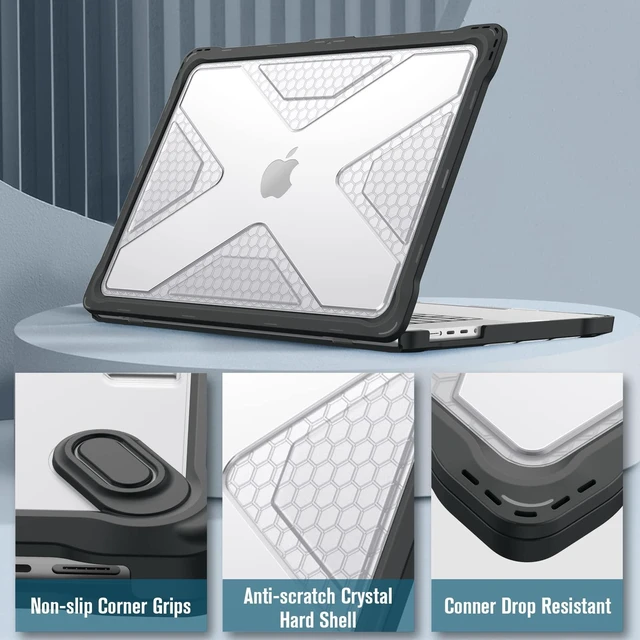 Alt view image 4 of 5 - Fintie Rugged Case for MacBook Pro 16 Inch, Crystal Clear