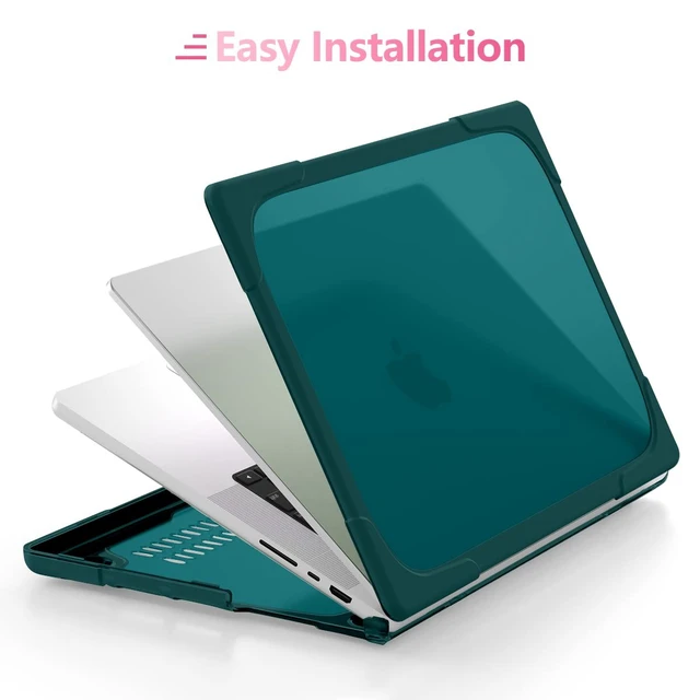 Alt view image 5 of 5 - Batianda Heavy Duty Case for MacBook Pro 14 inch 2026-2021, Deep Teal