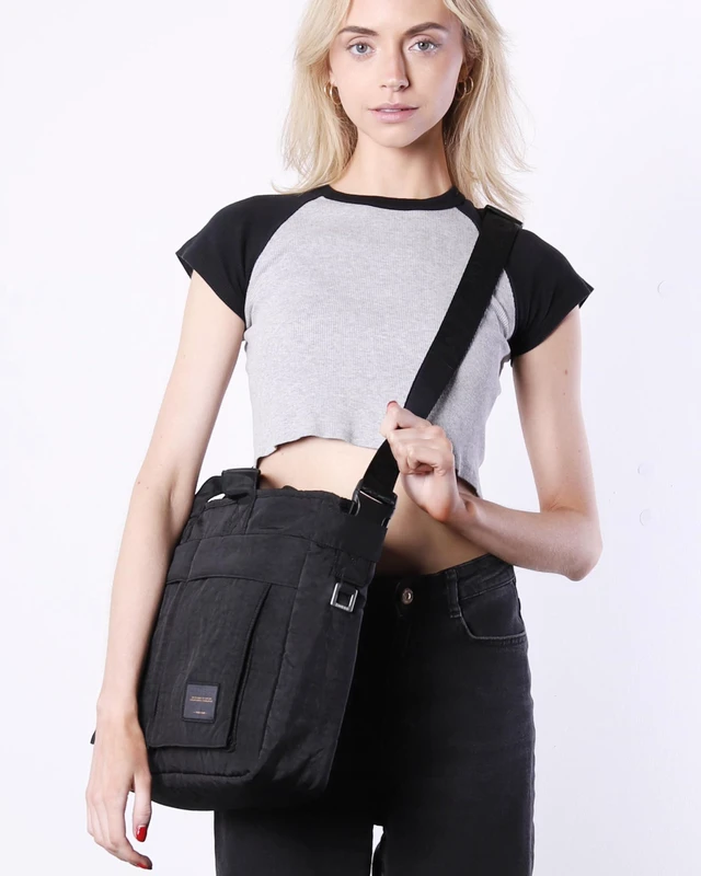 Alt view image 3 of 5 - ZIMEGO Stylish Casual Business Laptop Tote Bag Durable Travel Crossbody Shoulder Bag, Black