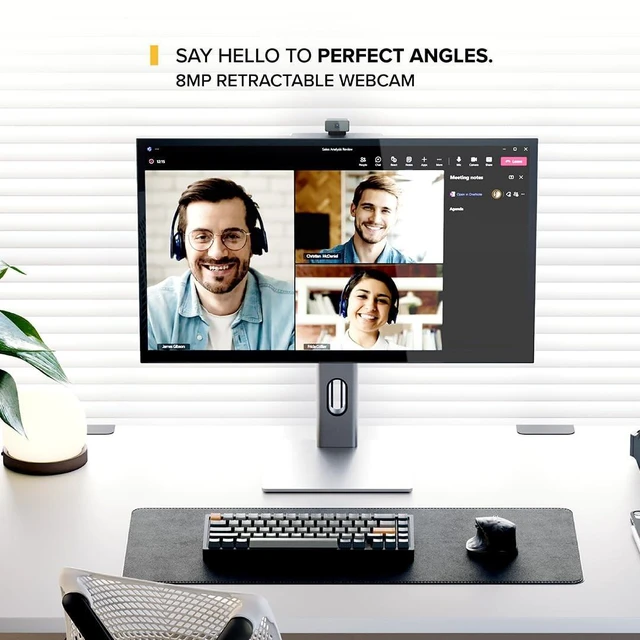 Alt view image 2 of 4 - Alogic Clarity Pro 27" Class Webcam 4K UHD LCD Monitor - 16:9 - Black