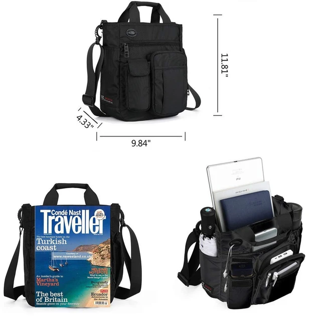 Alt view image 5 of 5 - AlwaySky Crossbody Messenger Bag Business Sport Travel Multifunctional Shoulder Bag Laptop Bag Men Women