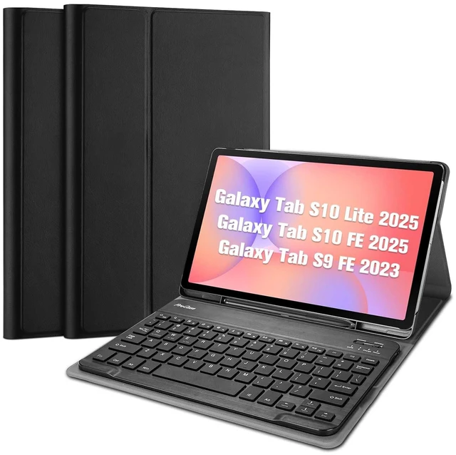 Main image of ProCase Keyboard Case for Galaxy Tab S10 Lite/S10 FE/S9 FE 10.9", Black