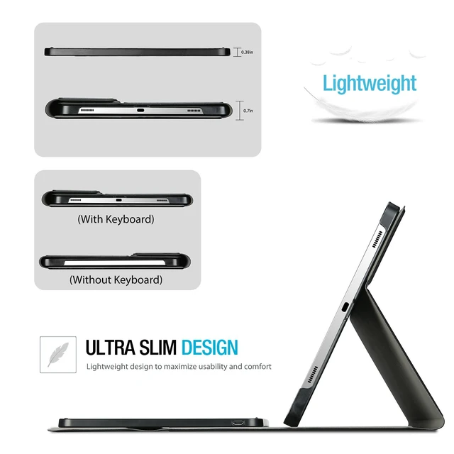 Alt view image 4 of 5 - ProCase Keyboard Case for Galaxy Tab S10 Lite/S10 FE/S9 FE 10.9", Black