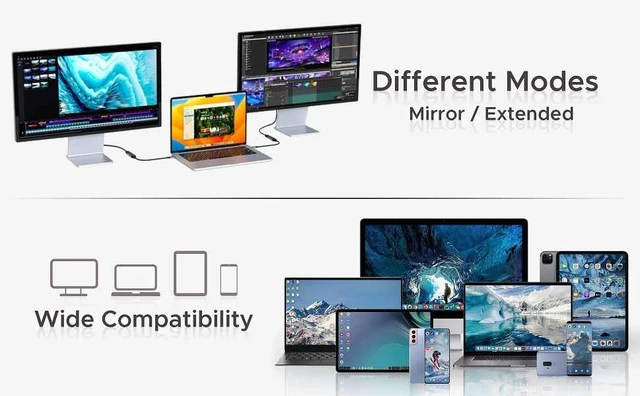 Alt view image 4 of 5 - uptab USB-C to HDMI 2.1 Adapter 8K 60Hz 4K 144Hz Thunderbolt