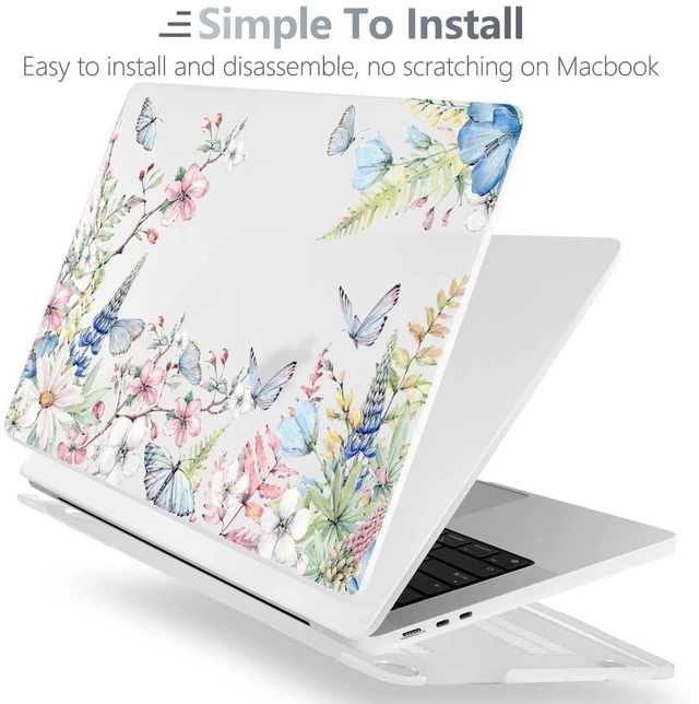 Alt view image 3 of 5 - Batianda LumiArt Case for MacBook Air 13.6" M2-M5 Chip, Butterfly Garden