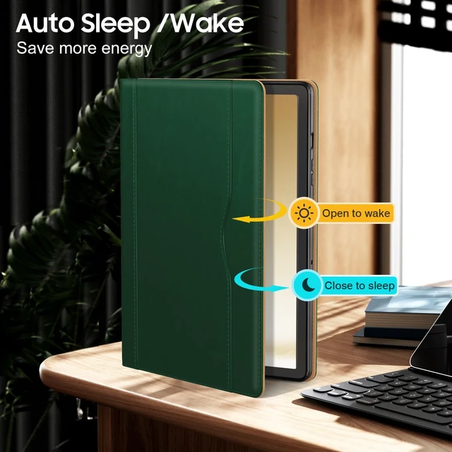 Alt view image 3 of 5 - OKP Leather Case for Samsung Galaxy Tab A11+ / A9+ Plus 11 inch 2026/2024