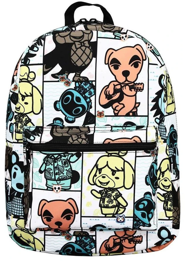 Main image of Animal Crossing Online Video Game Tile Print Sublimated Laptop Backpack