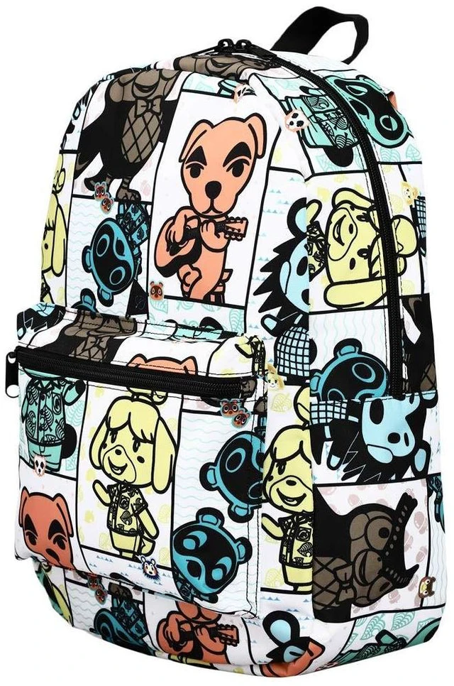 Alt view image 2 of 5 - Animal Crossing Online Video Game Tile Print Sublimated Laptop Backpack
