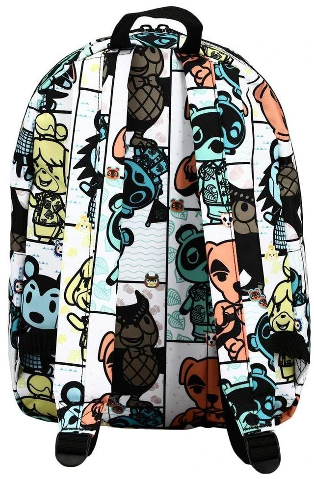 Alt view image 4 of 5 - Animal Crossing Online Video Game Tile Print Sublimated Laptop Backpack