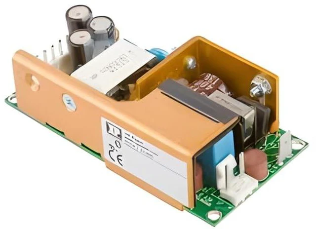Main image of ECM60UT33, Power Supply; AC-DC; 60W Open-Frame, +5V@8A +15V@2.5A -15V@.5A, 90-264VAC Input