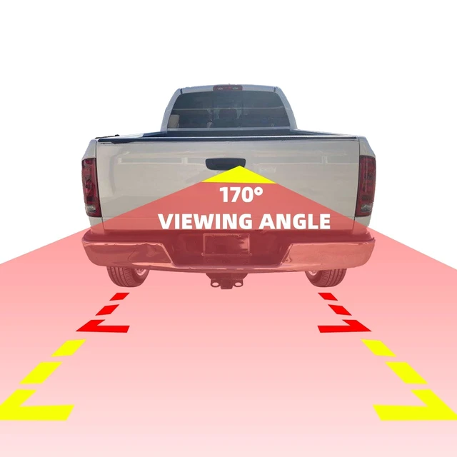 Alt view image 2 of 5 - Dasbecan Tailgate Handle Backup Camera Compatible with 2002-2008 Dodge Ram