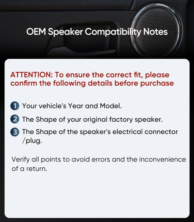 Alt view image 3 of 5 - 6.5" 3-Way Car Audio Door Speakers (Pair) for Honda Accord/Civic/CR-V/Acura