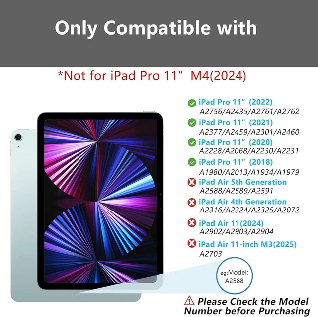 Alt view image 2 of 5 - TopPerfekt for iPad Pro 11" 4th/3rd/2nd/1st Gen (2022/2021/2020/2018) Bluetooth Keyboard Case with Screen Protector 2 Pack 9H Hardness Tempered Glass, Detachable, with Pencil Holde-Notebook Cow Black