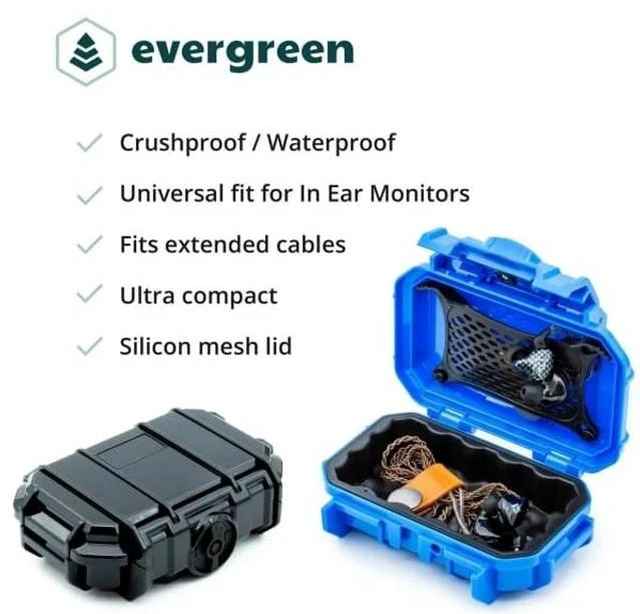 Alt view image 3 of 5 - Evergreen ^^ in Ear Monitor Protective Cases for IEM - Compatible with KZ ZS10 Pro, ZST, ZEX, AS10, AS16, ZSN Pro X, YINYOO, TANGZU, Moondrop, Shure SE215, Sennheiser, Airpods (52 Blue)
