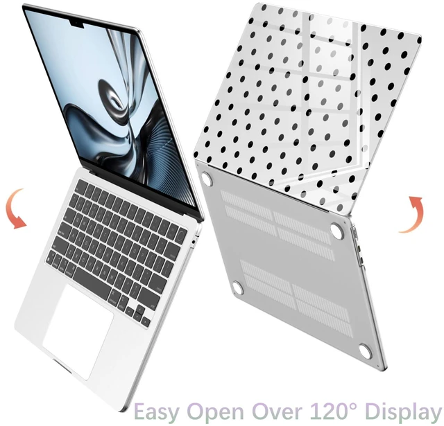 Alt view image 4 of 5 - BlHMCASE Compatible with MacBook Pro 14 inch Case Cute Black Polka Dot