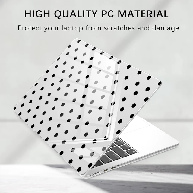 Alt view image 5 of 5 - BlHMCASE Compatible with MacBook Pro 14 inch Case Cute Black Polka Dot
