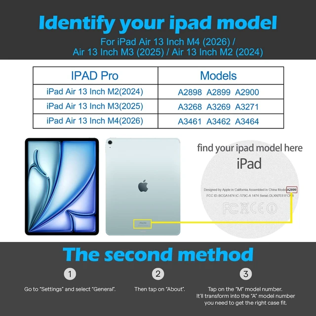 Alt view image 2 of 5 - Gexmil Leather Case for iPad Air 13 Inch M4/M3/M2 2026/2025/2024