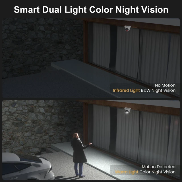 Alt view image 3 of 5 - UNILOOK 4K 8MP PoE IP Camera, Wired Turret Security Camera Outdoor