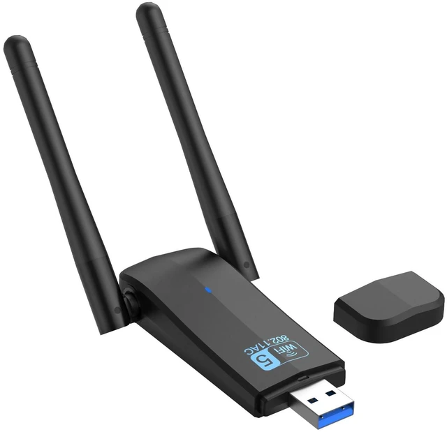 Main image of Wireless USB 3.0 WiFi Adapter for Desktop PC Laptop,5G 2.4G Dual-Band 1300Mbps Dual 5Dbi Antennas for Supports Windows11/10/8/7/Vista/XP,Mac OS 10.6-10.14