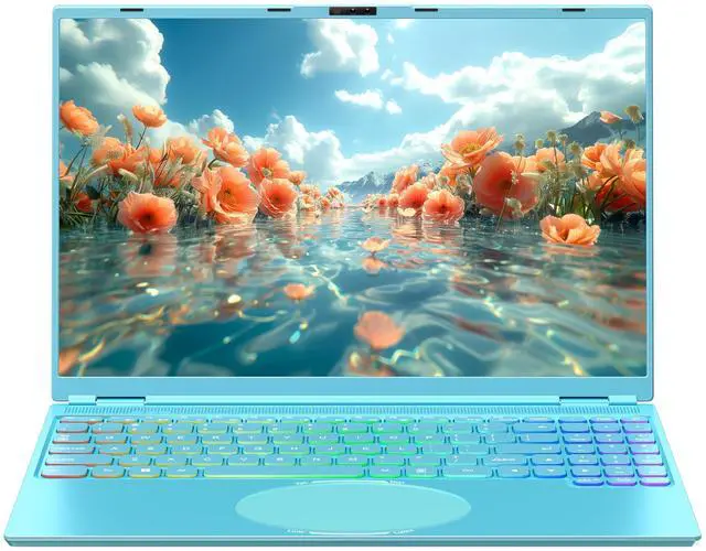 Main image of Nmybwo 16" Blue Laptop Computer 16G RAM 1TB SSD Alder Lake N95 CPU (Up to 3.4GHz),19201200 WUXGA FHD+ IPS Display/Win 11 Pro PC with Color Backlit KB/Face Recognition for Work Study (16G+1TB)