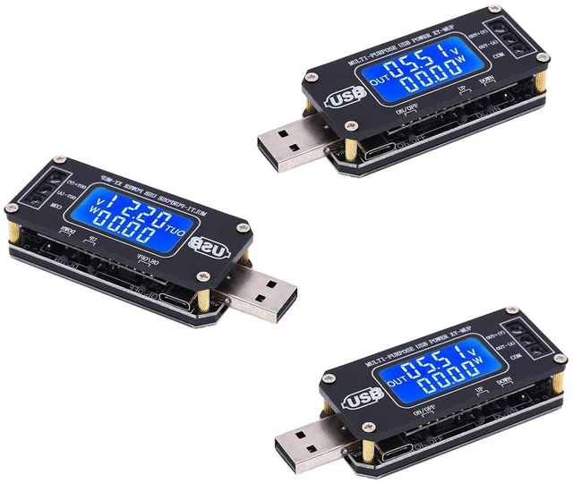 Main image of hiBCTR 3-Pack DC-DC CNC USB Power Regulator, Digital Voltmeter