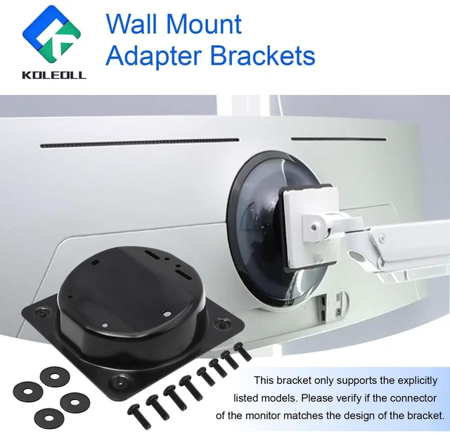 Alt view image 5 of 5 - Wall Mount Adapter Brackets for Samsung 49" Odyssey OLED G9 G93SC G95SC