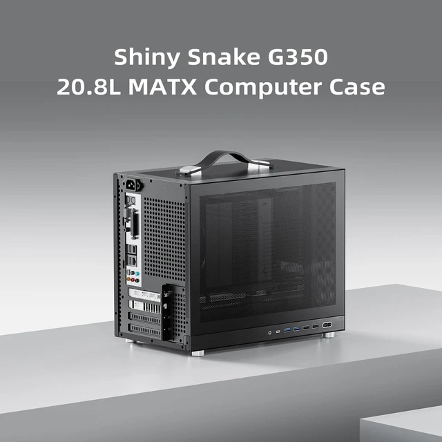 Alt view image 2 of 5 - Shiny Snake G350 20.8L MATX Portable Small Form Factor PC Case - MESH Black