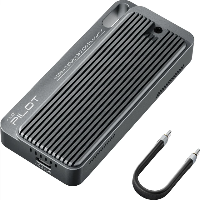 Main image of AMZPILOT 40Gbps USB4 NVMe Enclosure with Triple-Cooling System Aluminum