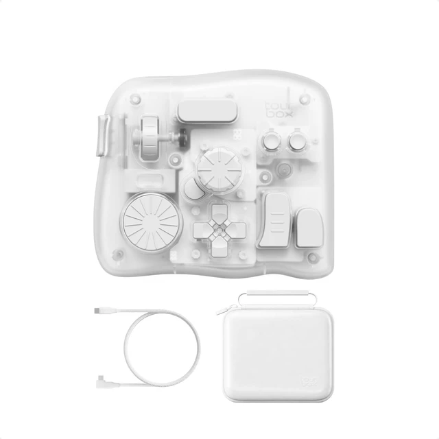 Main image of TOUR BOX Elite Plus Editing Controller Kit, Complete Control, Frost White