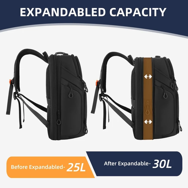 Alt view image 5 of 5 - DUSLANG Laptop Backpack,Business Travel Anti Theft Slim Durable Laptops Backpack with USB Charging Port,Water Resistant College Computer Bag for Women & Men Fits 15.6 Inch Laptop and Notebook