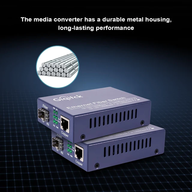 Alt view image 4 of 5 - 10/100/1000Mbps Networks Ethernet to Fiber Media Converter 2pcs