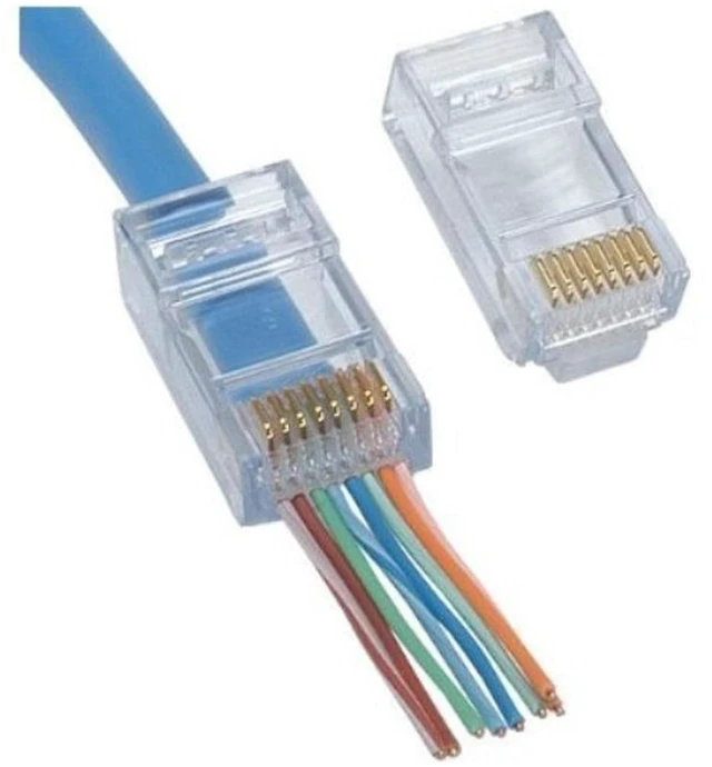 Alt view image 4 of 5 - Platinum Tools 100010C EZ-RJ45 Cat6 Connector. 50/ for Ethernet Cable Termination
