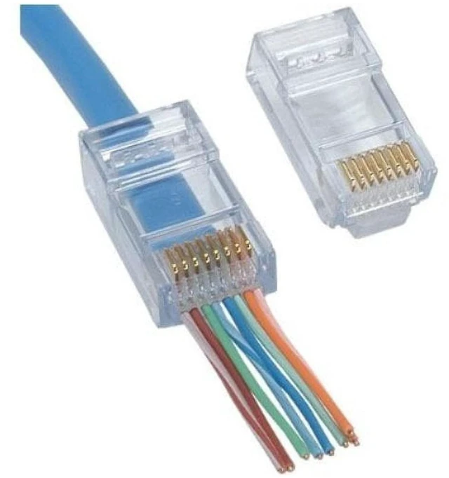 Alt view image 5 of 5 - Platinum Tools 100010C EZ-RJ45 Cat6 Connector. 50/ for Ethernet Cable Termination