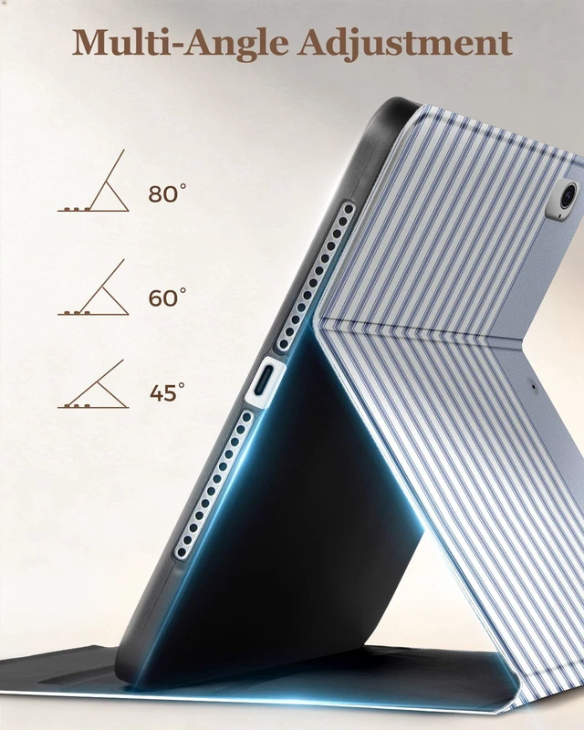 Alt view image 3 of 5 - Wazzasoft for iPad 5/6th,iPad Pro 9.7 Inch,iPad Air 1st/2nd Case,BlueStripe