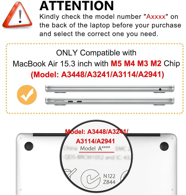 Alt view image 2 of 5 - iDonzon Case for MacBook Air 15-inch M5 M4 M3 M2 A3448 A3241 A3114 A2941 2026-2023 Release with Touch ID, 3D Effect Matte Clear See Through Hard Cover & Keyboard Cover, Forest Starry