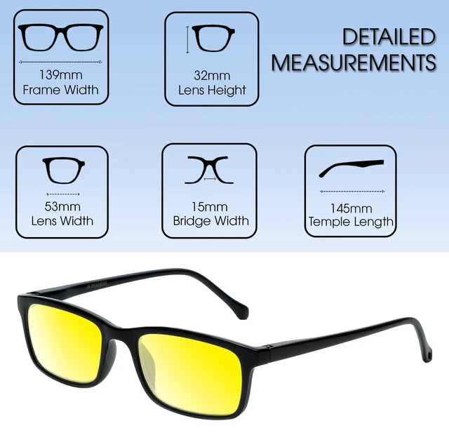 Alt view image 3 of 5 - Medspex M Readers 105 Color Therapy Reading Glasses +3.25 Black/Gold Yellow Unisex Fluorescent Light Sensitivity Chromotherapy Chakra Healing