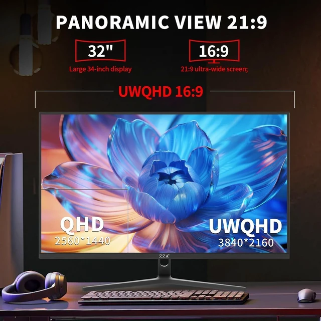 Alt view image 4 of 5 - 32" 4K UHD IPS Monitor, 60Hz HDMI DP Ergo, MacBook Home Office & PS5 Gaming