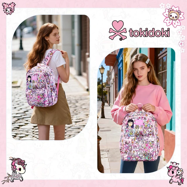 Alt view image 3 of 4 - tokidoki Unicorno Backpack Laptop Backpack for Women, Cartoon Pink Backpack