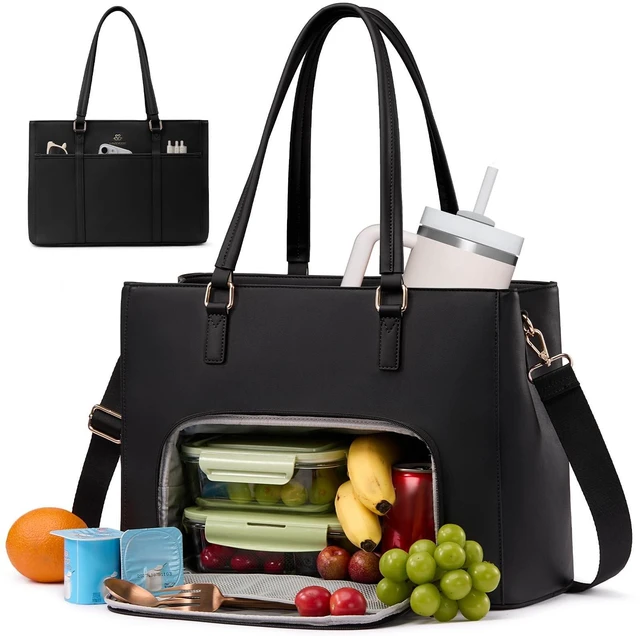 Main image of LOVEVOOK Lunch Bag for Women, Work Laptop Tote Bag with Lunch Compartment