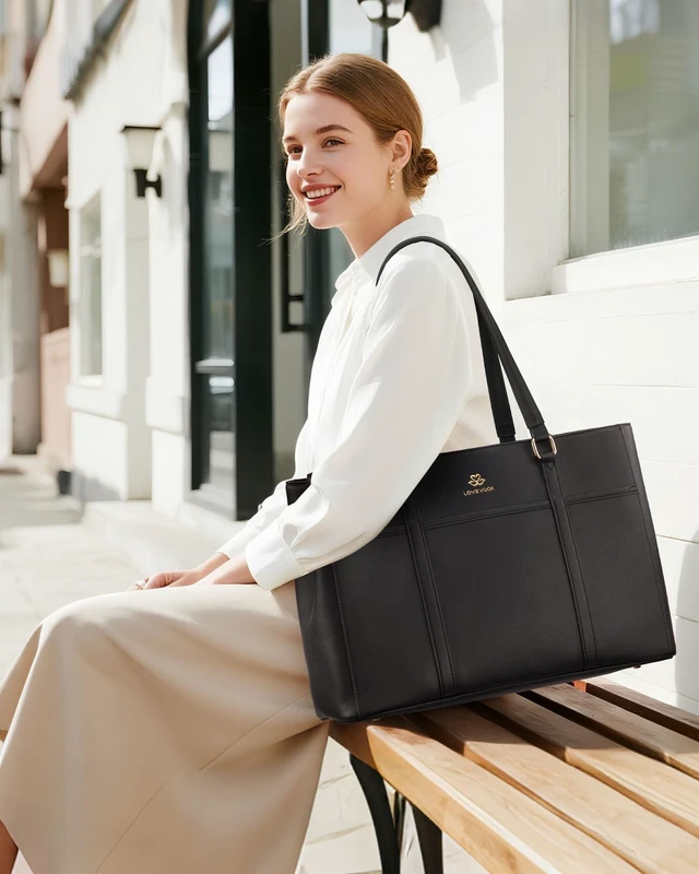 Alt view image 2 of 5 - LOVEVOOK Lunch Bag for Women, Work Laptop Tote Bag with Lunch Compartment